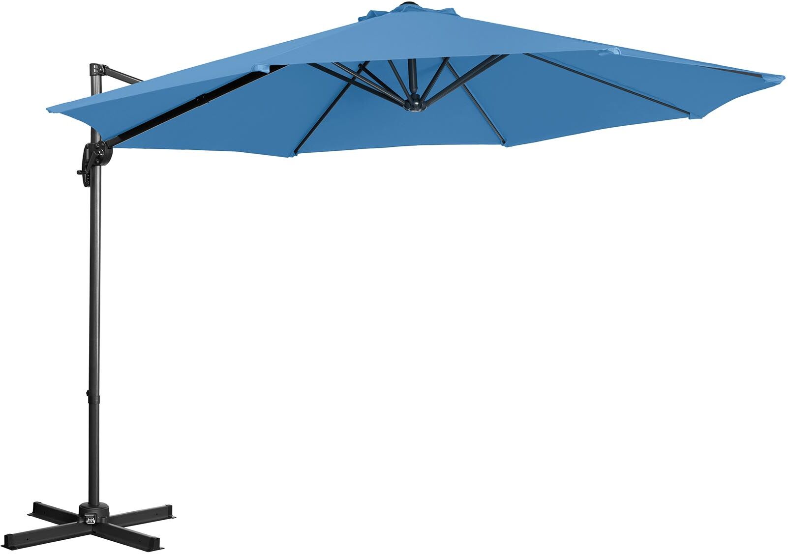 Uniprodo Ombrellone decentrato - blu - rotondo - Ø 300 cm - girevole UNI_UMBRELLA_2R300BL Uniprodo Ombrellone decentrato - blu - rotondo - Ø 300 cm - girevole UNI_UMBRELLA_2R300BL