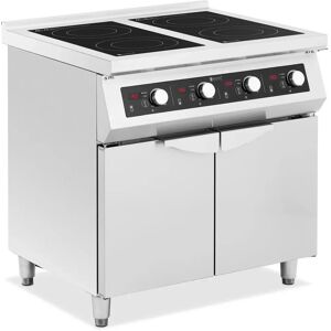 royal catering cucina a induzione - 17000 w - 4 superfici di cottura - 60 - 240 °c - spazio di stivaggio -  rcin-700-05