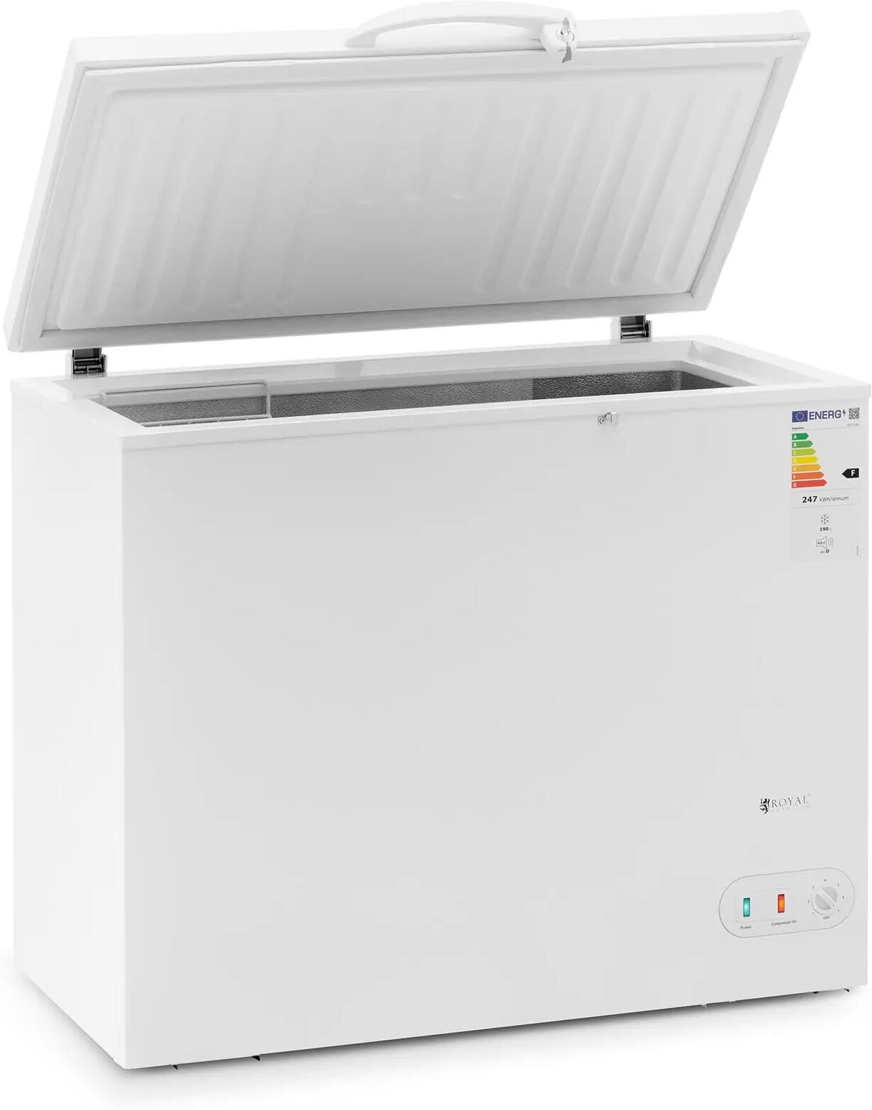 Royal Catering Congelatore a pozzetto - 190 L - 58 W -  RCFZ-205