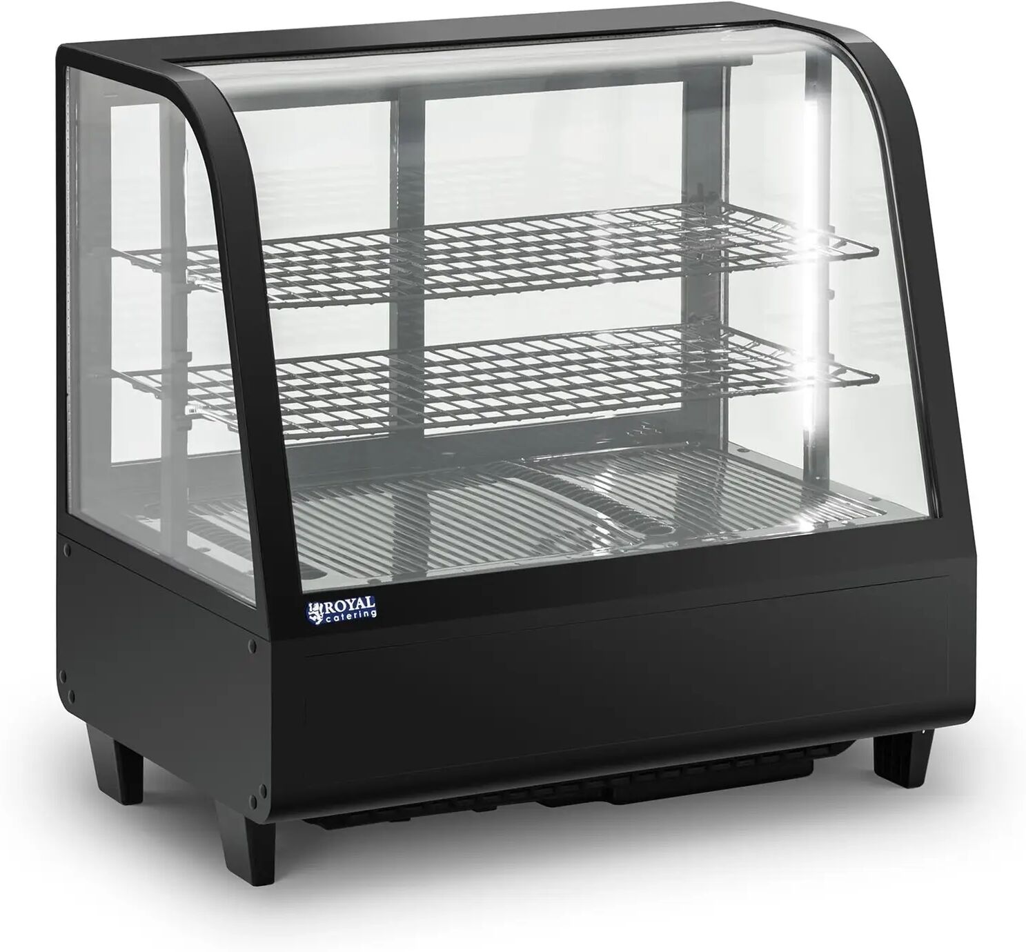 Royal Catering Vetrina refrigerata da banco - 100 L - 3 livelli - nero RCCC-100-BT