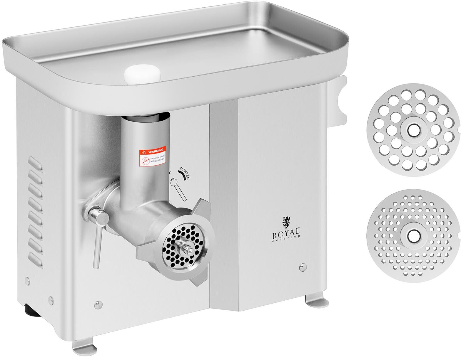 Royal Catering Tritacarne elettrico - acciaio inossidabile - 150 kg / h - con funzione “riavvolgimento” RCFW-150PRO Royal Catering Tritacarne elettrico - acciaio inossidabile - 150 kg / h - con funzione “riavvolgimento” RCFW-150PRO