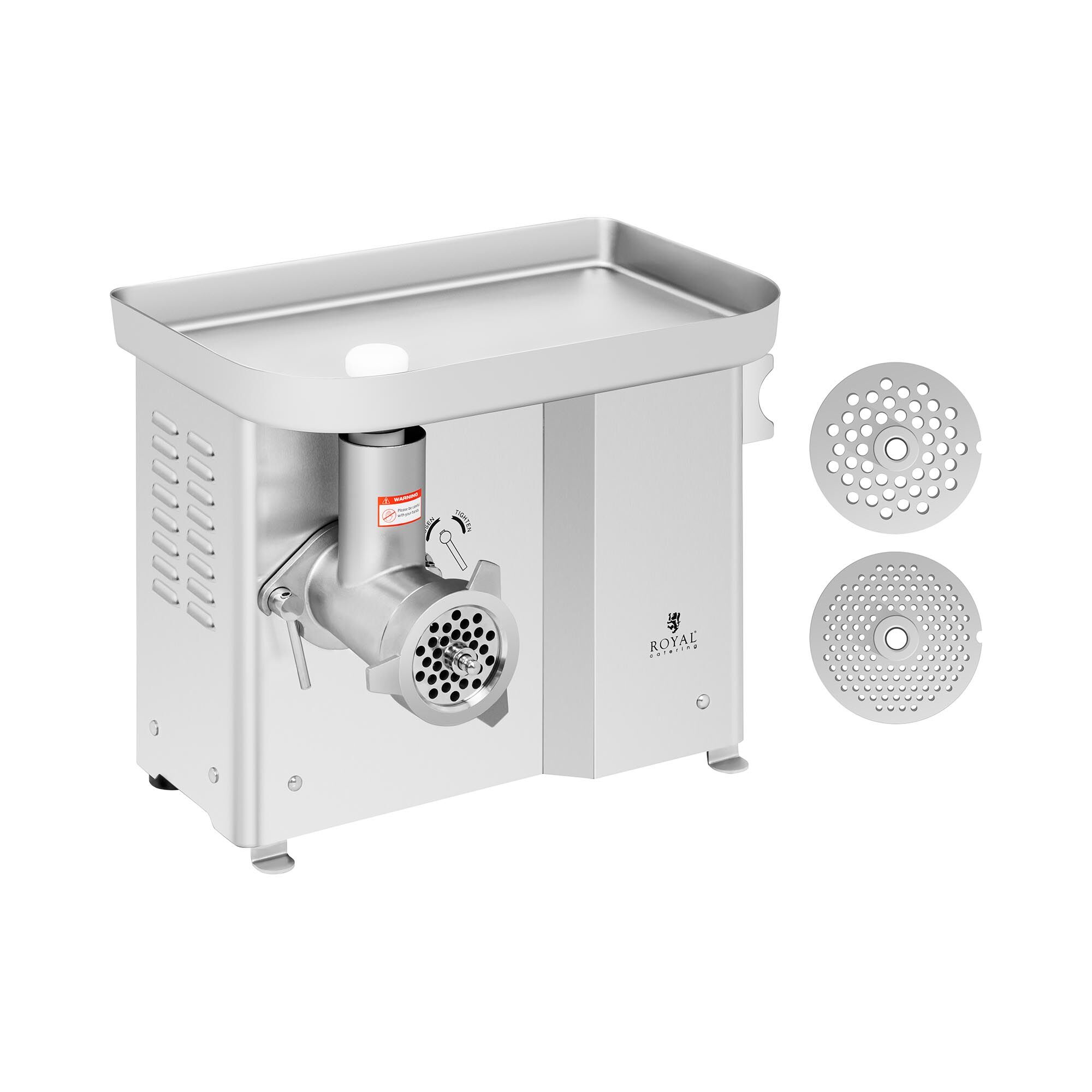 Royal Catering Tritacarne elettrico - acciaio inossidabile - 300 kg/h - con funzione “riavvolgimento” RCFW-300PRO Royal Catering Tritacarne elettrico - acciaio inossidabile - 300 kg/h - con funzione “riavvolgimento” RCFW-300PRO