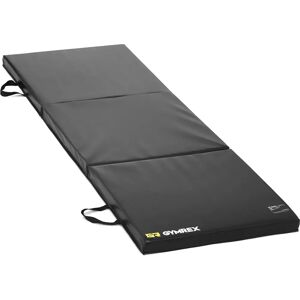 Gymrex Tappetino palestra - 180 x 60 x 5 cm - pieghevole - nero GR-FM 18