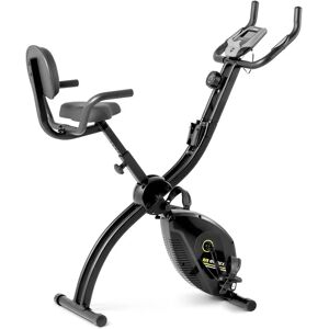 Gymrex Cyclette professionale richiudibile con schienale e impugnatura aggiuntiva - Nera/rossa GR-MG35