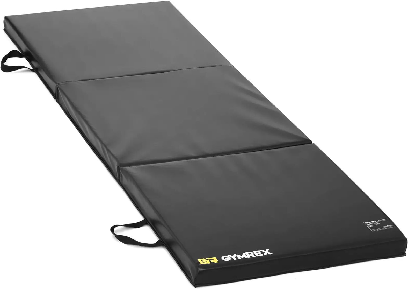 gymrex tappetino palestra - 180 x 60 x 5 cm - pieghevole - nero gr-fm 18