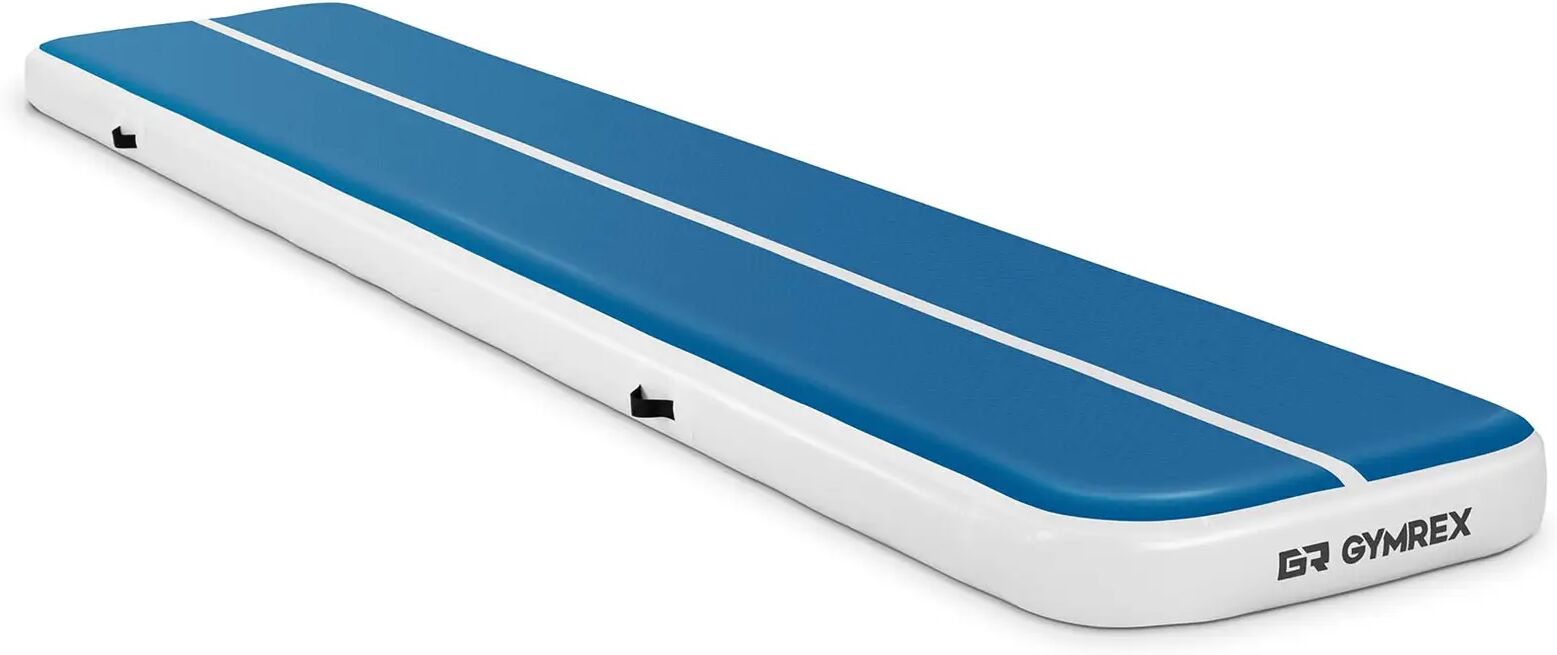 Gymrex Tappeto da ginnastica gonfiabile - Airtrack - 500 x 100 x 20 cm - 250 kg - blu/bianco GR-ATM6