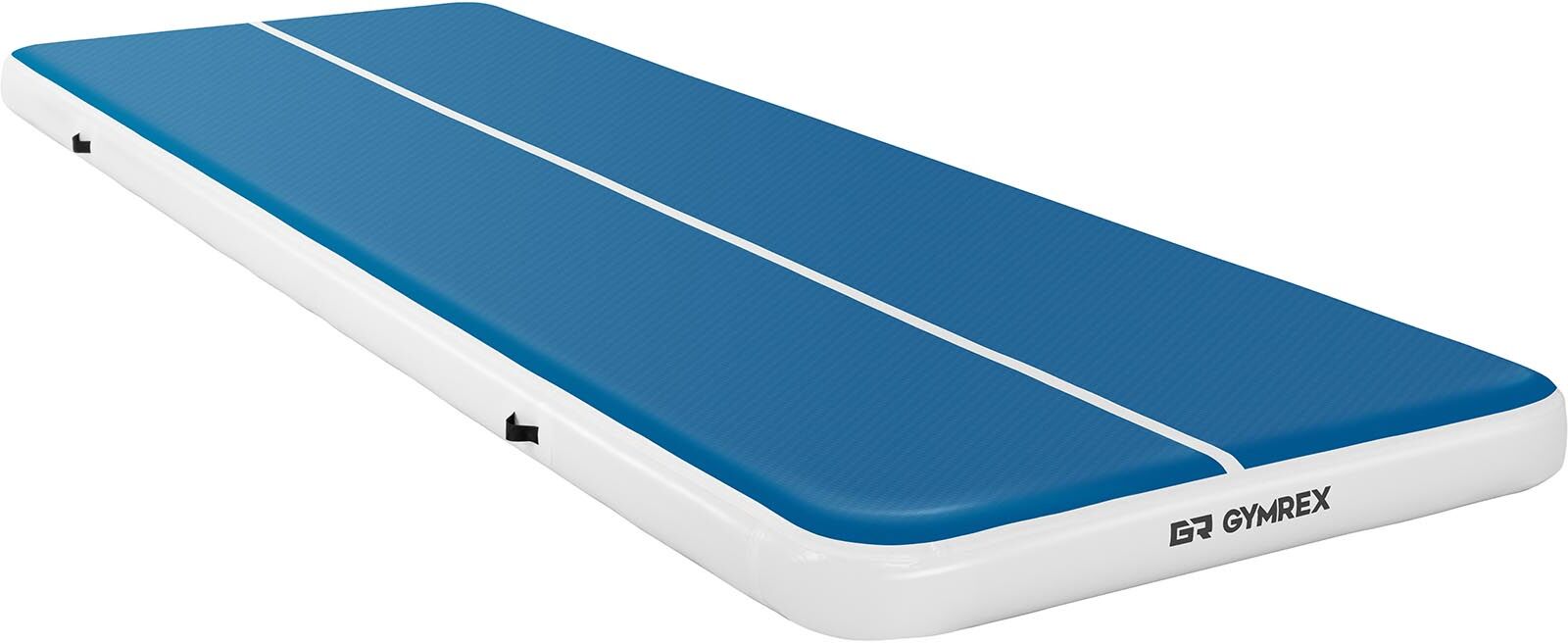 Gymrex Tappeto da ginnastica gonfiabile - Airtrack - 600 x 200 x 20 cm - 400 kg - blu/bianco GR-ATM9