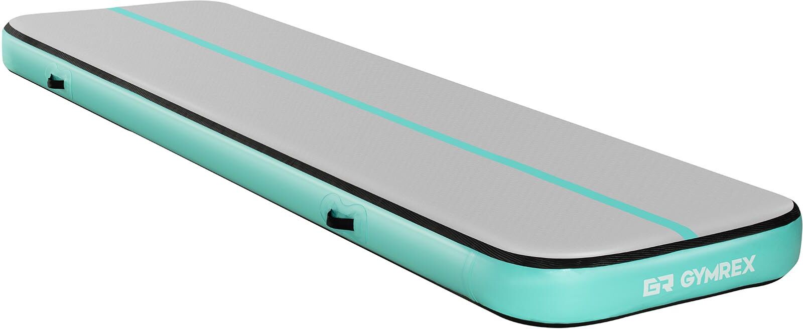 Gymrex Tappetino da ginnastica gonfiabile - 400 x 100 x 20 cm - 170 kg - Grigio/Verde GR-ATM18 Gymrex Tappetino da ginnastica gonfiabile - 400 x 100 x 20 cm - 170 kg - Grigio/Verde GR-ATM18