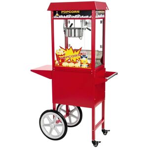 royal catering macchina per popcorn con carretto - rossa rcpw-16e