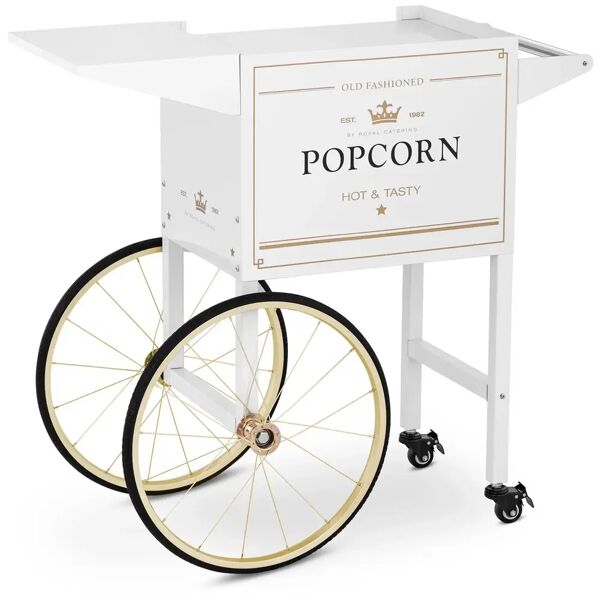 royal catering carretto per macchina pop corn - bianco e oro rcpt-wgwg-1