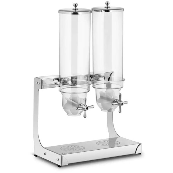 royal catering dispenser per cereali- 2 x 3,5 l - 2 contenitori rccs-3.5lss2