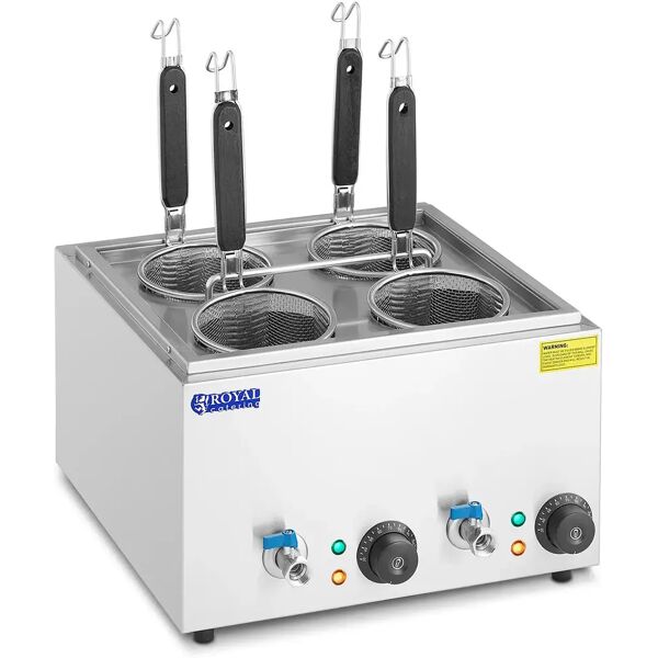 royal catering cuocipasta elettrico con 4 cestelli - temperatura: 30 - 110 °c rc-0042