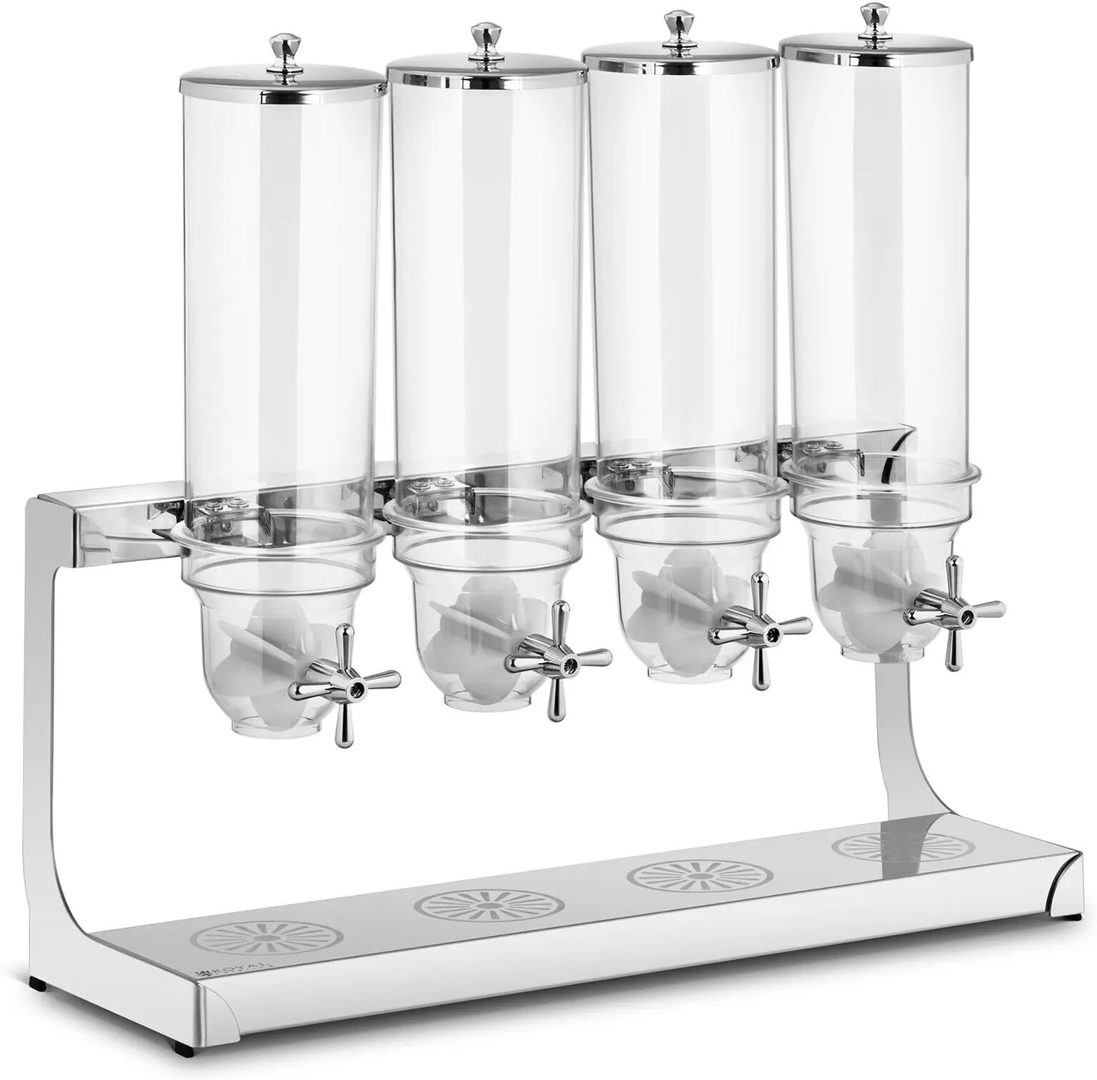 royal catering dispenser per cereali- 4 x 3,5 l - 4 contenitori rccs-3.5lss4