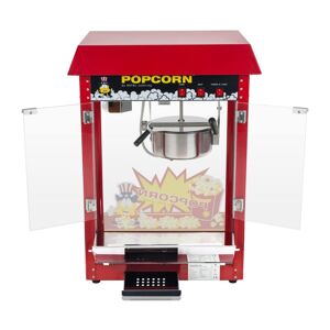 ROYAL CATERING - Macchina Per Pop Corn Popcorn Con Carretto Rossa Retró 1600W 5 Kg/H Accia - Rosso