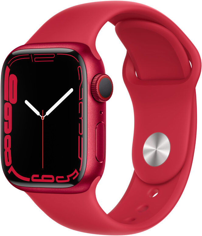 Apple Watch Serie 7 GPS + Cellular Cassa in Allumino Rosso con Cinturino Sport Rosso 41mm