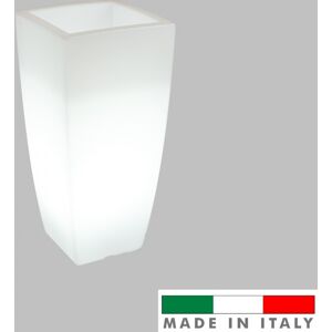 LEDDIRETTO Vaso Illuminabile Quadrato 33x33xH70cm, E27