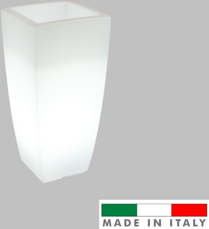 LEDDIRETTO Vaso Illuminabile Quadrato 33x33xH70cm, E27