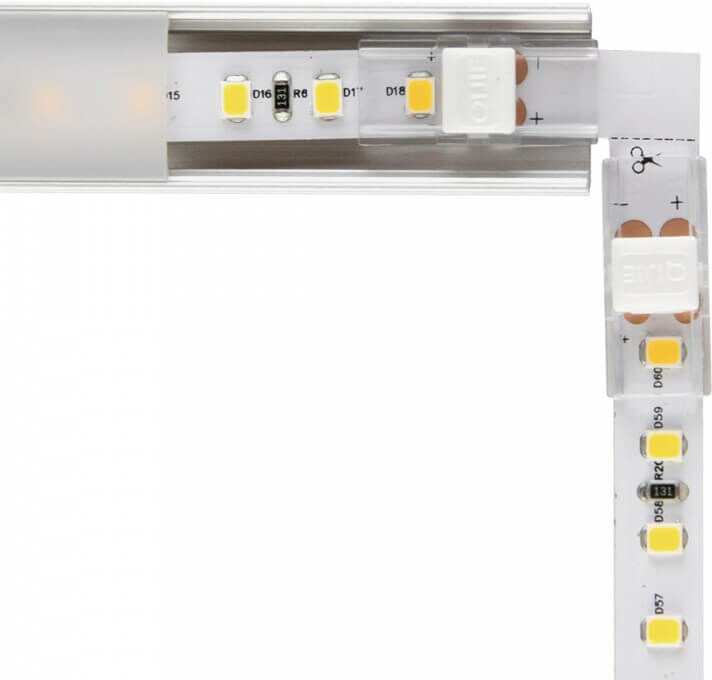 LEDDIRETTO Connettore Angolare 8mm, 2pin - conf. 2pz