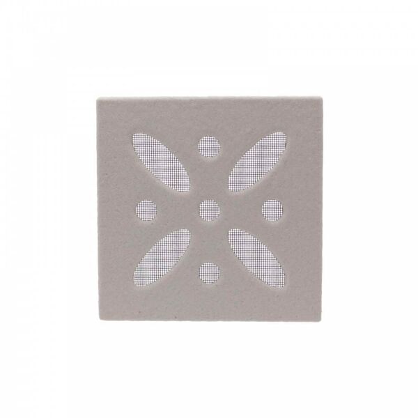 griglia di areazione artistica quadrata pitturabile con zanzariera - effetto pietra