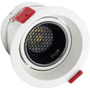 LEDDIRETTO Faro LED da Incasso 12W, Orientabile CRI92 Foro Ø75mm, Bianco CCT, UGR11