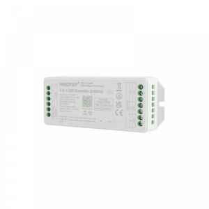 Mi-Light Ricevitore Dimmer 12/24V Monocolore e CCT 4-Zone, Sinc. Aut., Push Dim., Alta Potenza max 20A