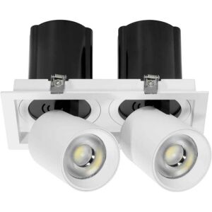 LEDDIRETTO Faro LED da Incasso 2x30W Orientabile CCT Foro Ø210x110 Bridgelux LED