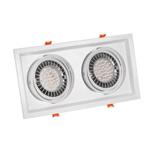 LEDDIRETTO Faro da Incasso Orientabile per 2 lampade AR111 - Foro 165 x 315 mm