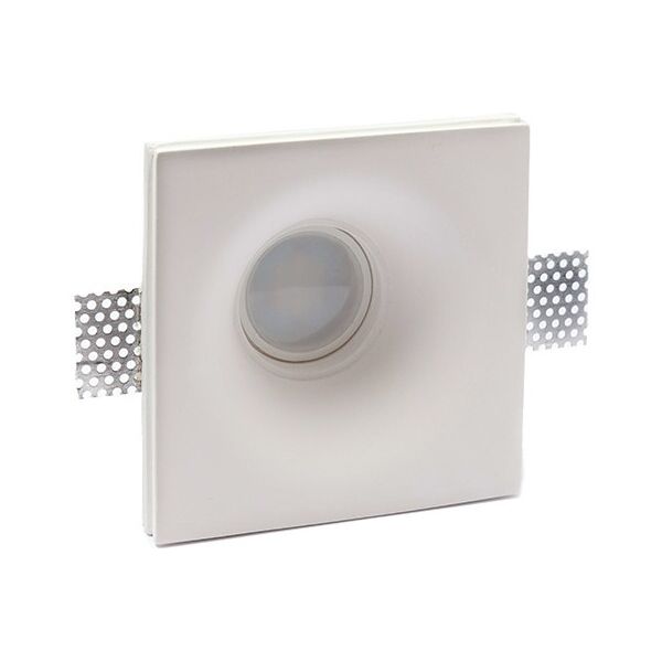 leddiretto portafaretto gu10 e mr16 in gesso pitturabile quadrato Ø135x135 mm