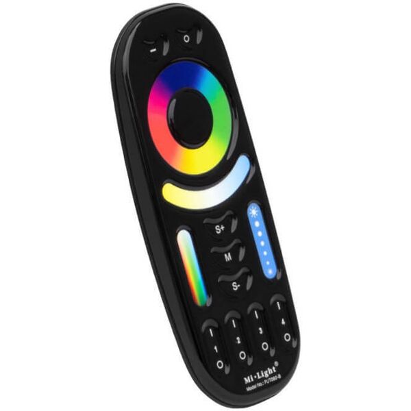 mi-light telecomando rgb / rgbw / rgb+cct 4-zone full touch - nero