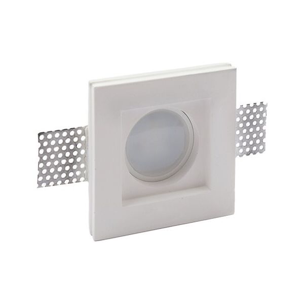 leddiretto portafaretto gu10 e mr16 in gesso pitturabile quadrato Ø95x95 mm