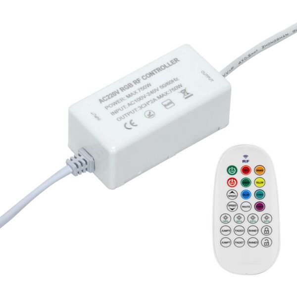 leddiretto controller per neon flex led rgb serie 220v + telecomando