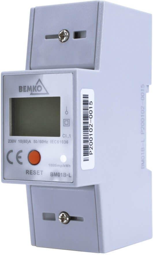 bemko contatore monofase digitale 80a - con reset