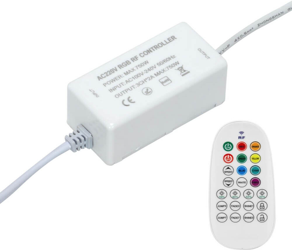 leddiretto controller per neon flex led rgb serie 220v + telecomando