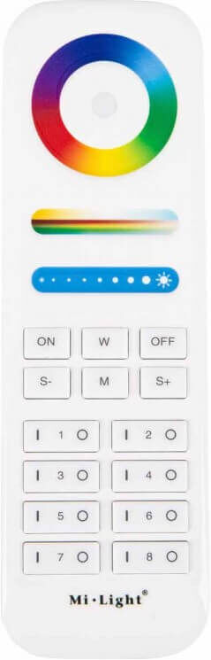 Mi-Light Telecomando RGB / RGBW / RGB+CCT 8-Zone