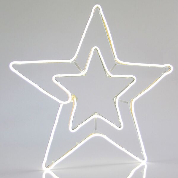 eurolamp stella natalizia led neon flex doppia illuminazione, 58x56cm, ip44