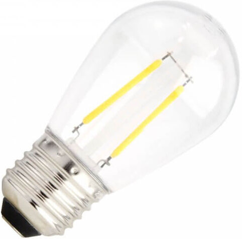 LEDDIRETTO Lampada LED E27 IP65 da 2W a Filamento S14 - INFRANGIBILE per Catenarie