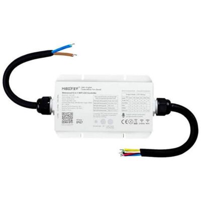 MiBoxer Ricevitore IP67 Dimmer / RGB / RGBW / RGB+CCT - APP Alexa Google Home - per strisce LED MiBoxer Ricevitore IP67 Dimmer / RGB / RGBW / RGB+CCT - APP Alexa Google Home - per strisce LED