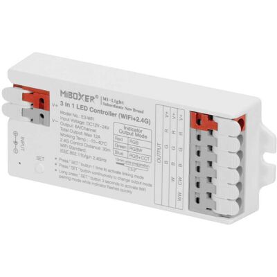 MiBoxer Ricevitore Controller RGB/RGBW/RGB+CCT 4-Zone Sinc. Aut. WiFi App/Alexa/Google MiBoxer Ricevitore Controller RGB/RGBW/RGB+CCT 4-Zone Sinc. Aut. WiFi App/Alexa/Google