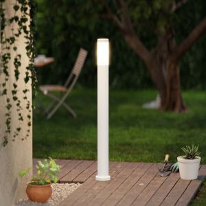 LEDDIRETTO Paletto da Giardino 100cm, acciaio inox BIANCO, IK06, IP54, base E27