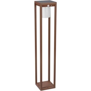 LEDDIRETTO Paletto Lanterna Solare 80cm Corten con Sensore + Picchetto