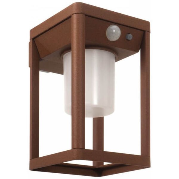 leddiretto applique da parete solare con sensore movimento corten ip54 serie vimo