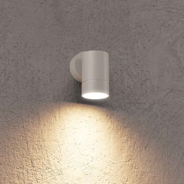 leddiretto applique cilindrica monodirezionale, ip65, gu10, grigio