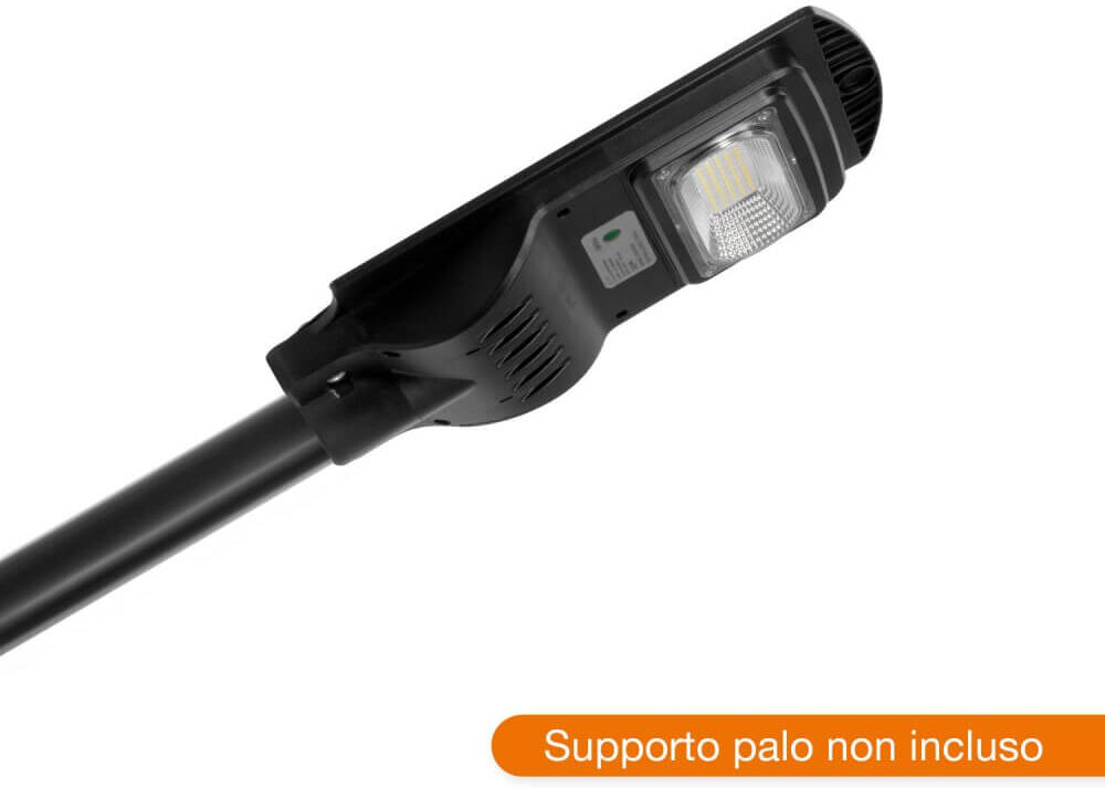 leddiretto armatura stradale solare 30w, 5.000k, luce minima + sensore di mov. aut. 10h led philips lumileds