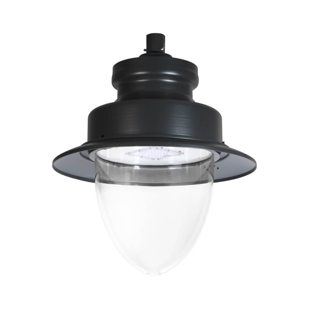 LEDDIRETTO Lampione Stradale 40W LED Lumileds 120lm/w No Flickering Nero Copertura Inclusa