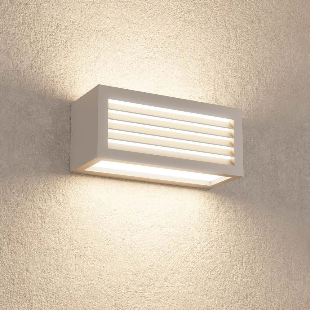 LEDDIRETTO Applique Line Design - E27 Grigia per Esterni IP65 Antiabbagliamento