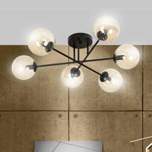 EMIBIG lighting Lampadario da soffitto BRENDI 6B con sfere Miele - E14
