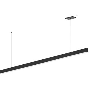 LEDDIRETTO Lampada Lineare LED a Sospensione 65W 200cm nera, PHILIPS driver CCT