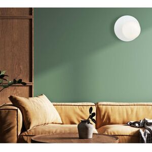 EMIBIG lighting Applique Oslo bianca con sfera Satinata E14 da parete o soffitto