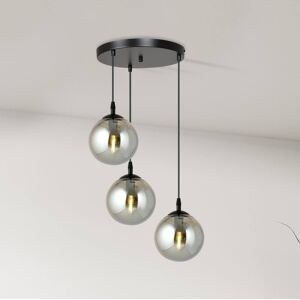 EMIBIG lighting Lampadario a sospensione COSMO 3 BLACK GRAFIT PREMIUM