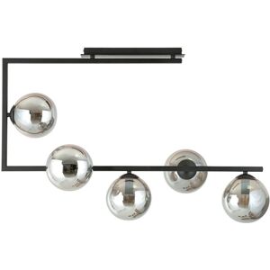 EMIBIG lighting Lampadario da Soffitto SOMA 5 Black Grafite e Black White E14